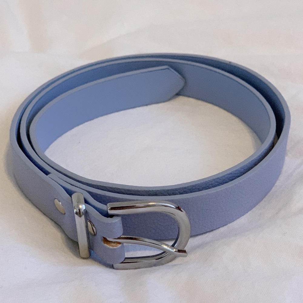 H&M dusty blue thin belt